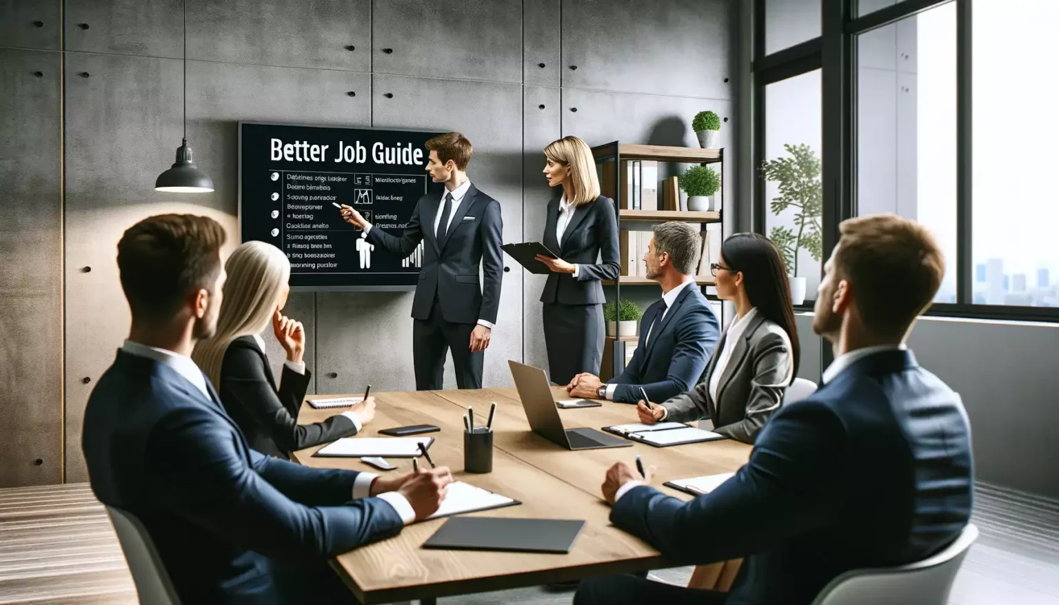 Team discussion on how to find a good job