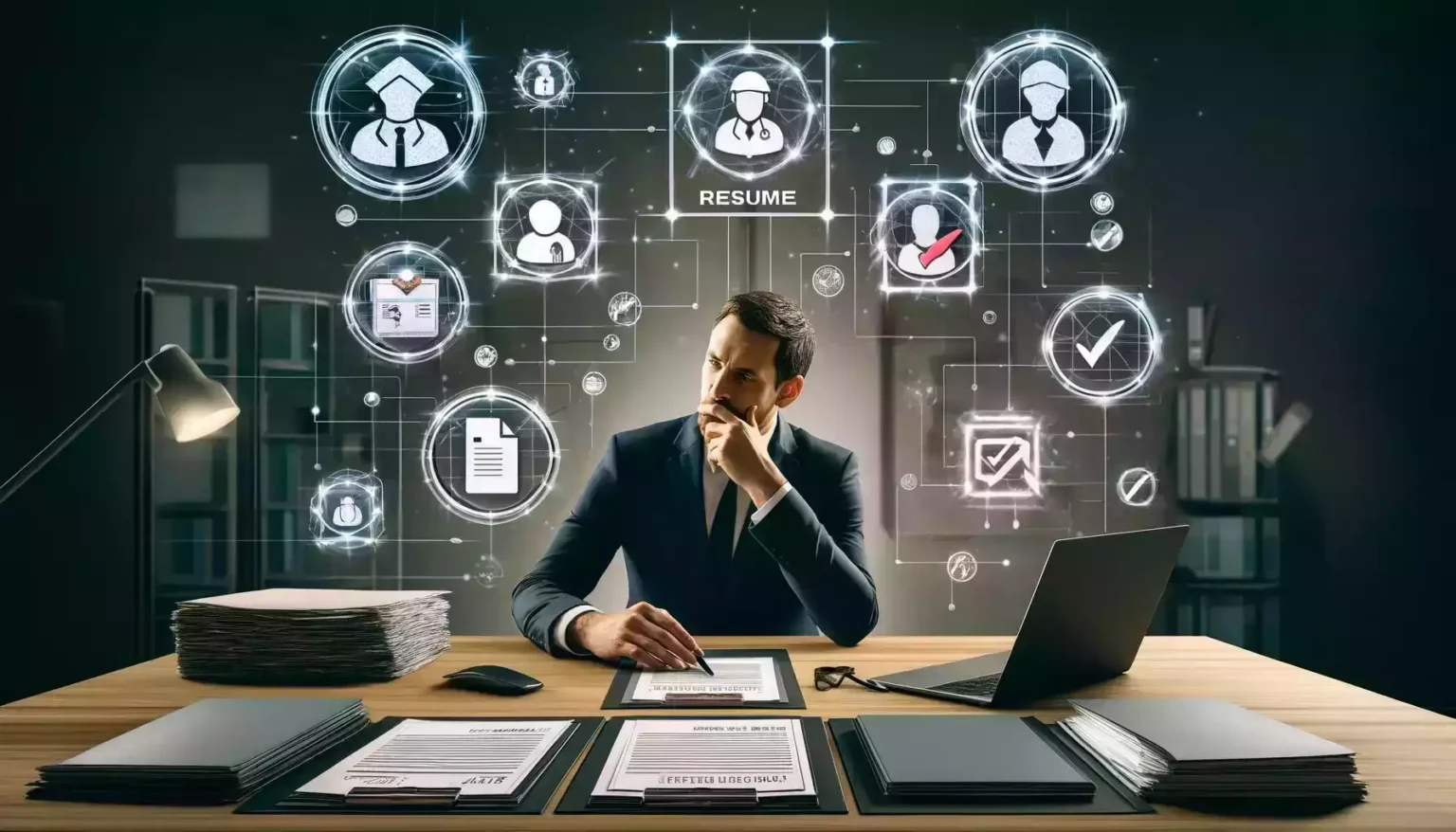 Man researching how to write a CV correctly