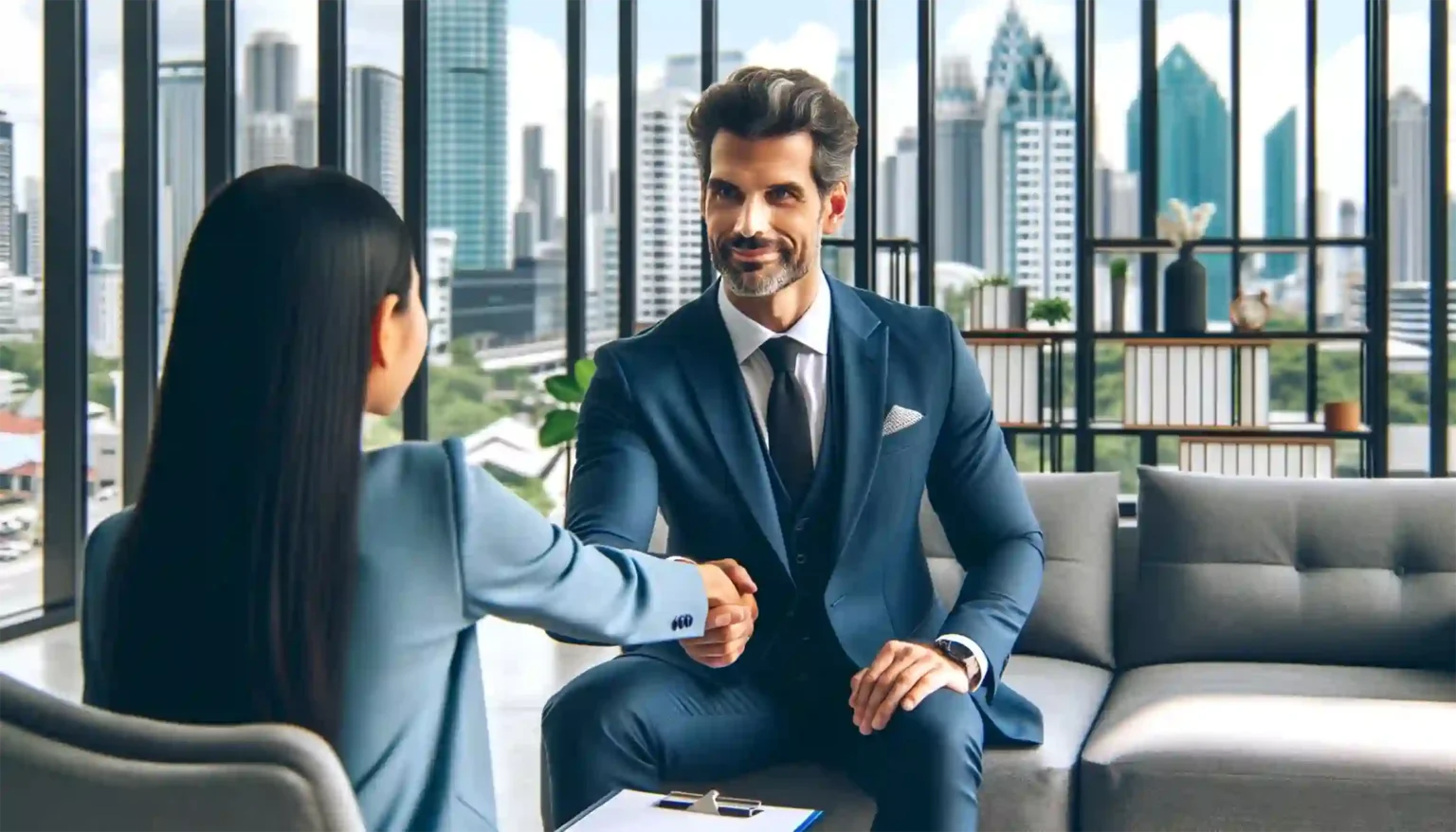 Confident handshake shows how to write a good CV