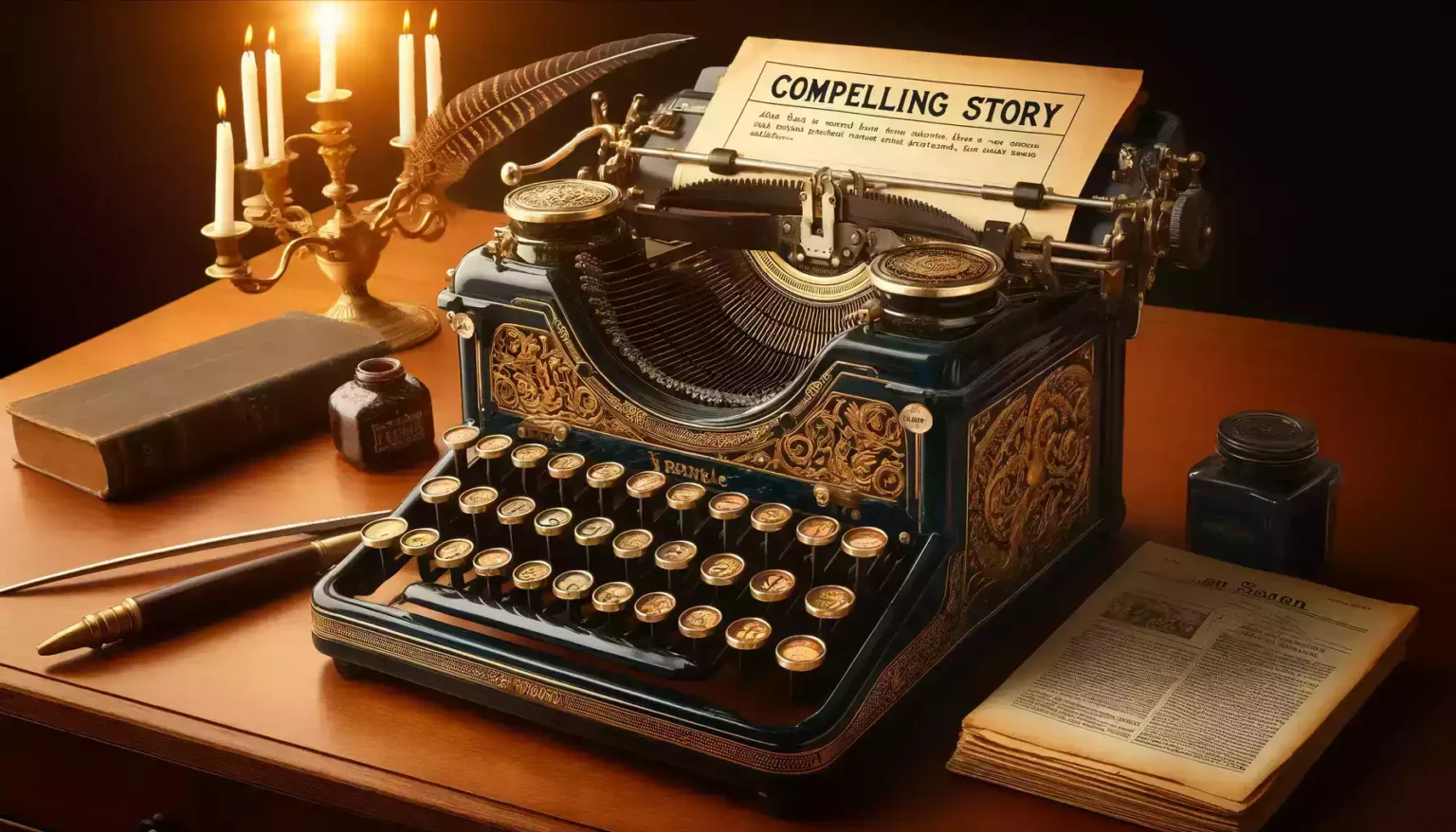 A Typewriter getting a cover letter ready