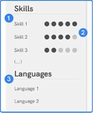 skills and anguages illustration