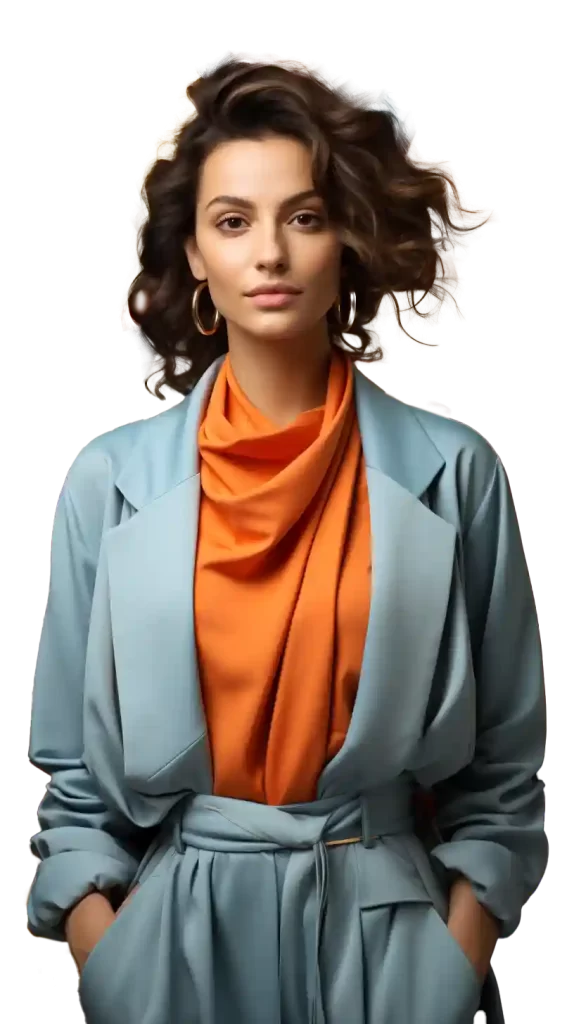 woman in orange attire