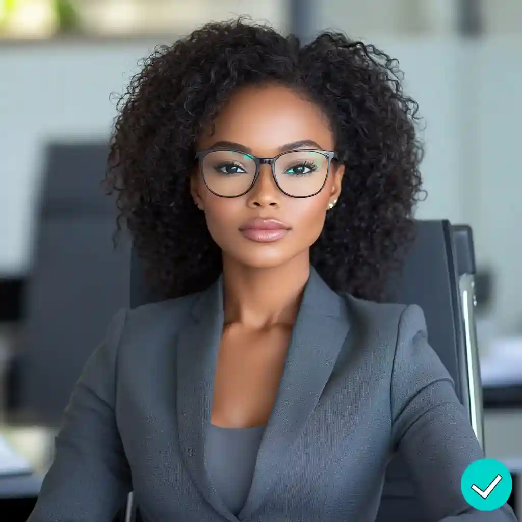 image of a Kenya woman in an office