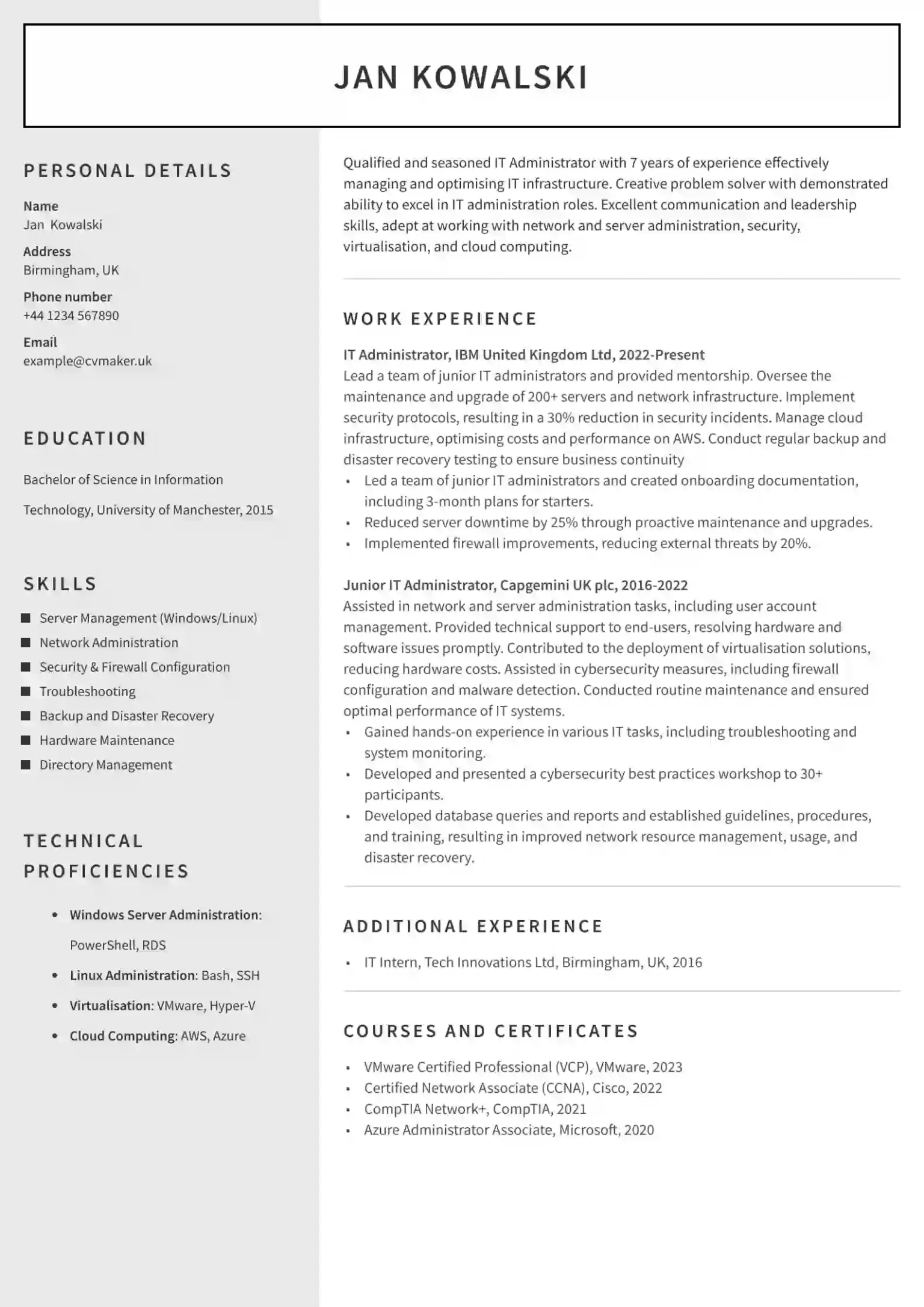 example-cv - Before AI prompt used