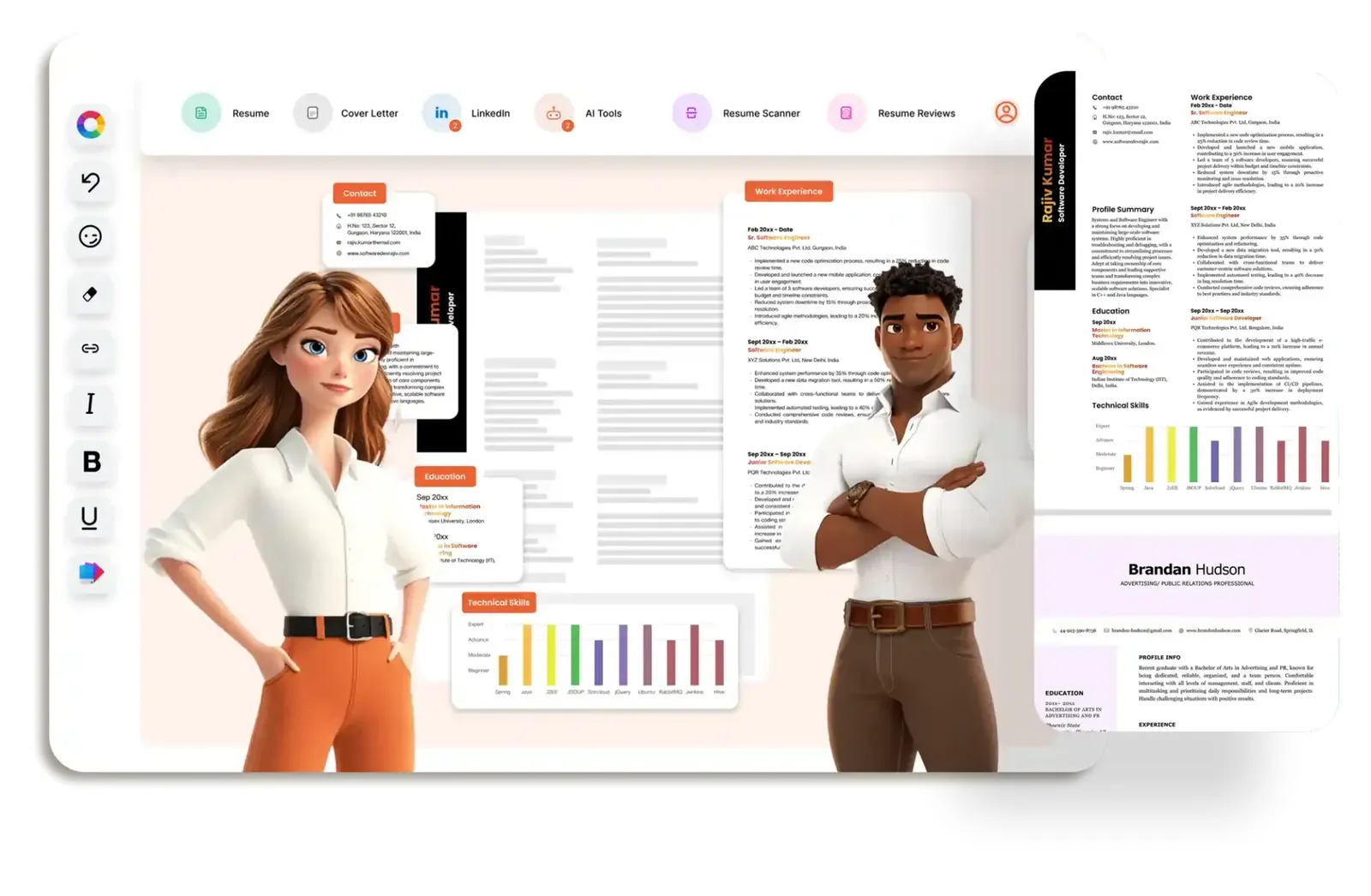 Online resume builder with same resumes
