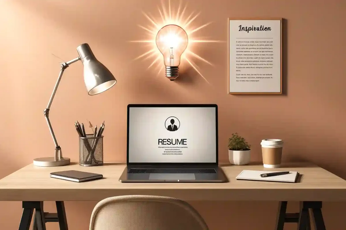 Creative desk setup inspiring ideas for a good CV